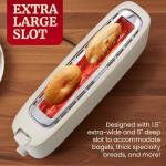 Elite Gourmet 2-Slice Long Slot Toaster, Cremello
