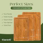 Organic Bamboo Cutting Boards Set of 3
