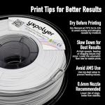 White Flexible PLA Filament for 3D Printing