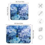 Tarity Blue Hydrangeas Absorbent Dish Drying Mat