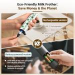 Rechargeable Handheld Milk Frother with 5 Heads