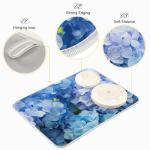 Tarity Blue Hydrangeas Absorbent Dish Drying Mat