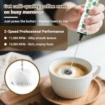 Rechargeable Handheld Milk Frother with 5 Heads