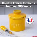 PriorityChef Yellow Ceramic Butter Crock with Lid