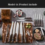 Emojoy 16-Piece Kitchen Knife Set with Block