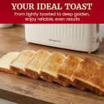 Elite Gourmet 2-Slice Long Slot Toaster, Cremello