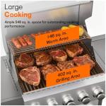 Veralune 5-Burner Propane Gas Grill with Side Burner