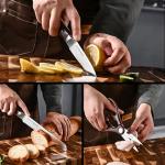Emojoy 16-Piece Kitchen Knife Set with Block