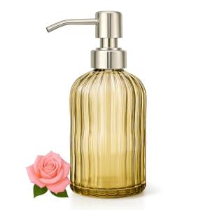 Emarful 18 Oz Glass Soap Dispenser with Pump