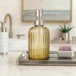 Emarful 18 Oz Glass Soap Dispenser with Pump