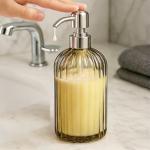 Emarful 18 Oz Glass Soap Dispenser with Pump