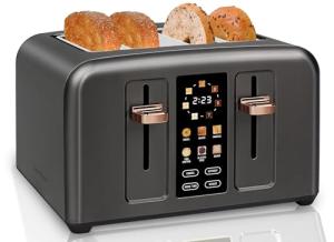 4-Slice Full Touch Control Toaster with LCD Display