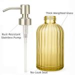 Emarful 18 Oz Glass Soap Dispenser with Pump