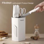 FIKSHOT 6-Piece Kitchen Knife Block Set