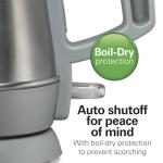 Hamilton Beach 1L Fast Electric Kettle, Stainless Steel
