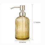 Emarful 18 Oz Glass Soap Dispenser with Pump