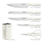 FIKSHOT 6-Piece Kitchen Knife Block Set