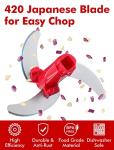 GDL Hand-Powered Food Chopper and Dicer, Red