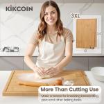 Kikcoin 3XL Bamboo Cutting Board with Kickstand