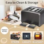 4-Slice Full Touch Control Toaster with LCD Display
