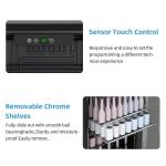 Erivess 126-Can Compact Beverage Refrigerator with Glass Door