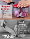 GDL Hand-Powered Food Chopper and Dicer, Red
