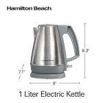 Hamilton Beach 1L Fast Electric Kettle, Stainless Steel