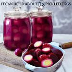 Wide Mouth Glass Storage Jar with Lid, 0.5 Gallon