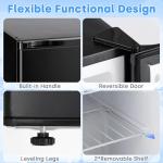 Erivess Compact 2.1 Cu.ft Mini Freezer, Black