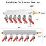 5-Way CO2 Gas Distributor for Kegerators
