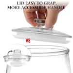 Wide Mouth Glass Storage Jar with Lid, 0.5 Gallon