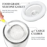 Wide Mouth Glass Storage Jar with Lid, 0.5 Gallon