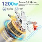 SAKAMOSH 1200W Portable Blender for Smoothies & Shakes