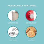 DASH Delish Compact Stand Mixer, 3.5 Quart - Red