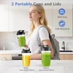 SAKAMOSH 1200W Portable Blender for Smoothies & Shakes
