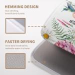 Floral Butterfly Dish Drying Mat for Kitchen