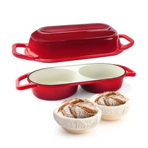 YONILL Mini Double Dutch Oven for Baking Bread