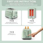 BUYDEEM DT620 Retro 2-Slice Toaster in Green