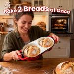 YONILL Mini Double Dutch Oven for Baking Bread