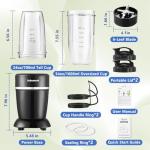 SAKAMOSH 1200W Portable Blender for Smoothies & Shakes