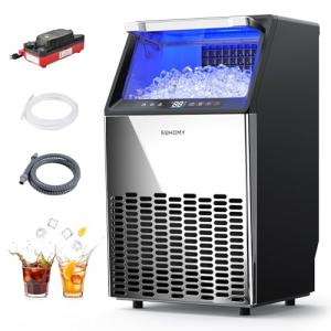 EUHOMY Stainless Steel Under Counter Ice Maker