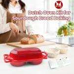 YONILL Mini Double Dutch Oven for Baking Bread