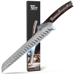 SYOKAMI 10.5 Inch Ultra-Sharp Offset Bread Knife