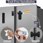 Kid and Pet Safe French Refrigerator Locks, 2 Pack