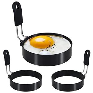 Egg Ring Set with Silicone Handle - 3 Pack