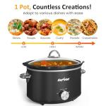 Sunvivi 4QT Slow Cooker with Removable Pot