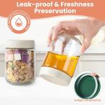 12-Pack Glass Oats Containers with Airtight Lids