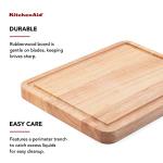 KitchenAid Rubberwood Reversible Cutting Board, 8"x10