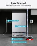 EUHOMY Stainless Steel Under Counter Ice Maker