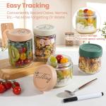 12-Pack Glass Oats Containers with Airtight Lids